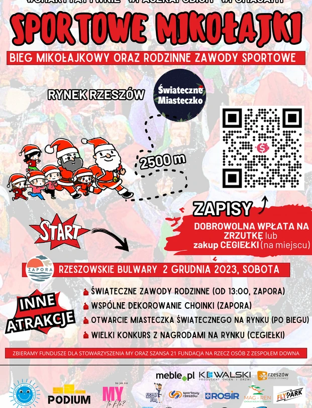 Sportowe Mikołajki czyli rodzinne zawody sportowe oraz bieg mikołajkowy