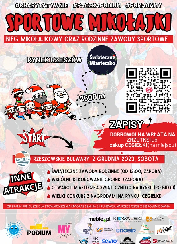 Sportowe Mikołajki czyli rodzinne zawody sportowe oraz bieg mikołajkowy