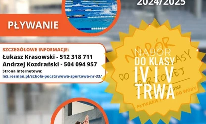 Trwa nabór do klas sportów wodnych!