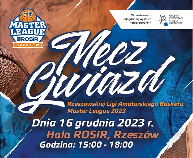 Mecz Gwiazd Rzeszowskiej Ligi Amatorskiego Basketu Master League 2023